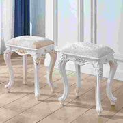 欧式梳妆台凳子 奢华法式田园化妆桌书桌卧室小户型梳妆凳 化妆凳