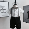 英伦风儿童礼服套装，男宝宝一周岁礼服，小学生演出服短袖衬衫套装