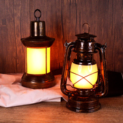 led充电酒吧台灯创意个性氛围，装饰小夜灯复古马灯煤油灯清吧桌灯