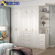 现代简约卧室整体平开门衣柜 定制小户型免漆板带角柜衣柜8A-203