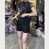 韩国设计师CherryKoko强夏韩版时尚套装花型上衣短裤显瘦女