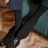 5双袜子男士春秋季高筒商务绅士西装袜防臭黑色皮鞋长袜中筒纯棉