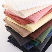 德布棉小格子三层夹丝棉空，气层针织绗缝棉，面料外套床品床单手工布