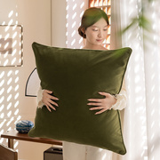 绿色抱枕沙发客厅轻奢高级感正方形2023床上床头靠枕套不含芯