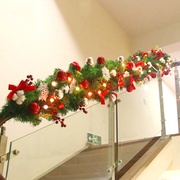 圣诞藤条挂饰商场橱窗楼梯场景布置圣诞节装饰品氛围主题挂件藤圈
