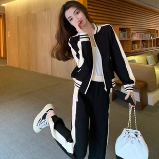 运动套装女春秋2023洋气，减龄学生韩版宽松卫衣休闲两件套跑步