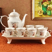 急速(带茶盘)景德镇欧式陶瓷茶具古件套茶杯茶壶托盘套装家用