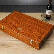 高档钢琴烤漆红酒礼盒包装盒，单双四(单双四)六瓶木盒2支装定制葡萄酒皮箱
