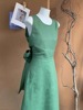 夏季法式气质裙子女装名媛高端女神范薄荷曼波绿色长裙连衣裙
