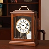 欧式机械座钟老式古典发条台钟家用赫姆勒铜机芯客厅实木坐式钟表