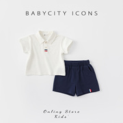 宝宝夏装套装1一3岁男宝短袖，两件套婴儿洋气夏季衣服男童休闲童装