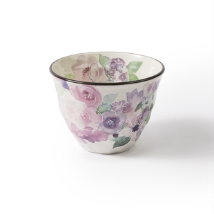日本ceramic蓝美浓烧茶具，陶瓷茶杯日式花茶，杯子水杯精美茶杯套装
