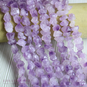 天然紫晶原石 熏衣草紫水晶芽 晶簇原矿散珠串条 diy项链吊坠配件