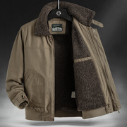 冬季男士短款工装大尺码保暖加厚棉衣外套休闲时尚飞行员夹克