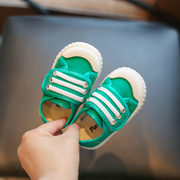 速发婴儿布鞋软底学步鞋婴幼儿帆布鞋男一岁女宝宝鞋秋季防滑休闲