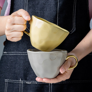 日式可爱杯子少女陶瓷杯水杯马克杯家用情侣咖啡杯早餐杯女