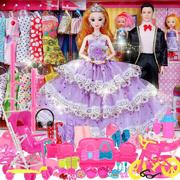 换装益智巴比娃娃套装女孩，儿童大礼盒洋娃娃，公主婚纱玩具生日礼物