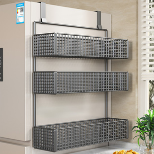 冰箱置物架侧面挂架多层厨房用品，家用大全侧壁，保鲜膜多功能收纳架