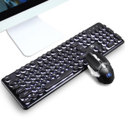 新盟620曼巴蛇无线充电发光游戏键盘，鼠标套装机械手感ebay亚马逊