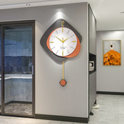 墙上装饰品钟表挂钟客厅，简约现代家居装饰时创意网红挂表欧式时