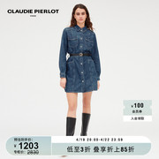 CLAUDIE PIERLOT Outlet春秋女装牛仔连衣裙收腰短裙CFPRO01858