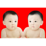 男宝宝图片婚房墙贴画，龙凤双胞胎胎教海报，宝宝画报婴儿照片孕妈备