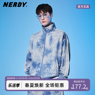 nerdy2023春夏dna系列情侣宽松满印花(满印花)水彩，休闲外套街头套装女