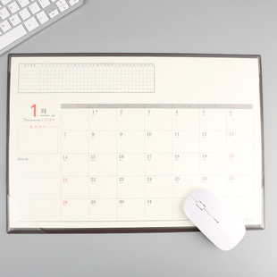 大班台垫办公桌面台历垫日历，2024年记事鼠标垫记事计划桌面台历垫