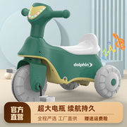 儿童电动车摩托车男女孩三轮车宝宝玩具车可坐人电瓶车多功能童车