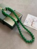 高级礼物天然绿玛瑙宝石，项链10手链套装，祖母阳绿旗袍气质配饰古装