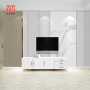 2新021电视背景墙壁纸客厅装饰轻奢风线条格栅影视墙布卧室品