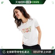 香港直邮潮奢levi's李维斯(李，维斯)女士levi'sfloal蝙蝠袖徽标t恤(白