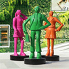 运动时尚人物玻璃钢雕塑落地装饰摆件户外公园林景观广场抽象