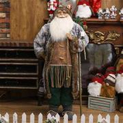 圣诞节酒店圣诞老人公仔礼物玩偶大号摆件圣诞面具老人12米公.c.