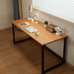 樱桃木电脑桌台式家用实木桌子黑胡桃木书桌轻奢办公桌北欧学习桌