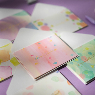 感恩祝福语节日手写小清新贺卡情侣儿童创意生日礼物品卡片带信封