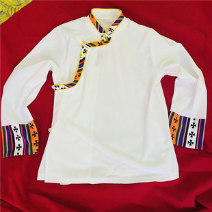 藏族服饰藏装女衬衣民族风棉麻衬衫藏袍西藏锅庄裙上衣藏式