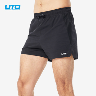 uto悠途马拉松专业跑步短裤男士，运动短裤女夏季外穿健身三分短裤