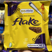 香港 吉百利 袋装朱古力FLAKE80g 休闲零食 巧克力制品