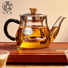 玻璃茶壶加厚耐高温纯手工镶银煮茶壶小容量家用花茶壶