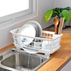 北欧碗碟收纳架沥水碗架厨房沥水架塑料家用单层小型筷滤水放碗架