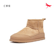 2023红蜻蜓冬季女士短雪地靴子C42012501R保暖棉鞋C42012502R平跟