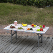 简易桌子折叠餐桌长方形家用折叠桌，饭桌摆摊吃饭桌矮出租房小桌子