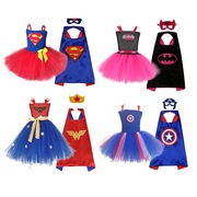 六一儿童服装儿童cosplay套装神奇女侠女童蓬蓬裙美队超人连衣裙