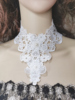 欧美风复古宫廷花朵珍珠，白色蕾丝颈链，饰品女礼服婚纱摄影配饰