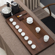 茶盘实木家用整块黑檀花梨木质，茶台简易大小，电木排水茶海茶具套装