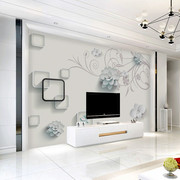 现代简约8d电视背景墙壁纸，2021客厅墙布3d立体壁画时尚大气5d墙纸