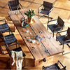 美式乡村复古实木餐桌长方形会议桌，欧式原木办公桌家用饭桌椅组合