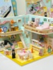 创意别墅积木女孩子小屋女生房子街景建筑甜品店拼装益智玩具