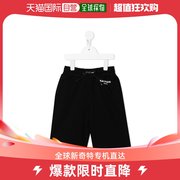 香港直邮潮奢 Balmain 巴尔曼 男童黑色徽标标志短裤童装